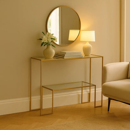 Notting Gold Finish Console Table