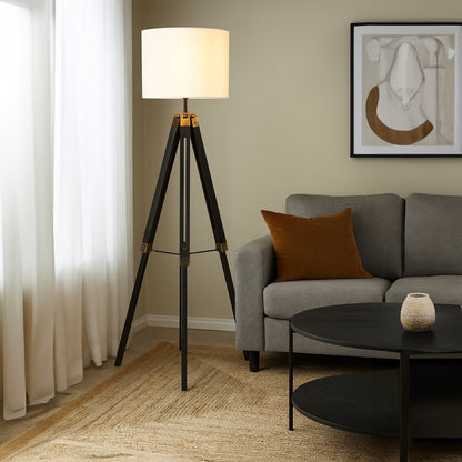 Seville Tripod Floor Lamp With Black Base