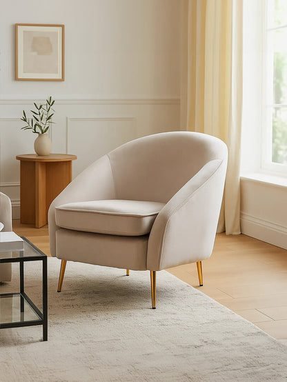 Hudson Mink Velvet Armchair