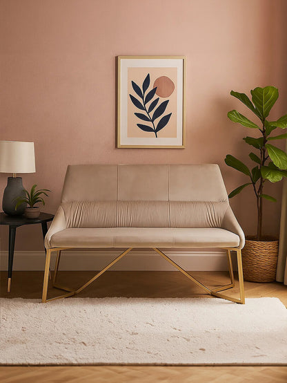 Carlton Mink Velvet Bench