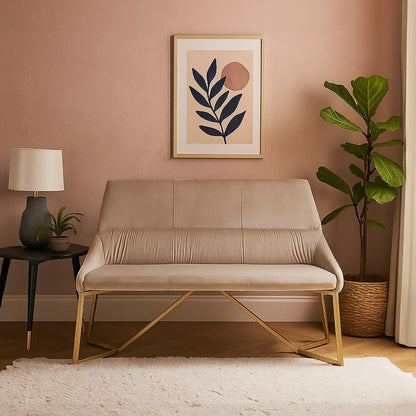 Carlton Mink Velvet Bench