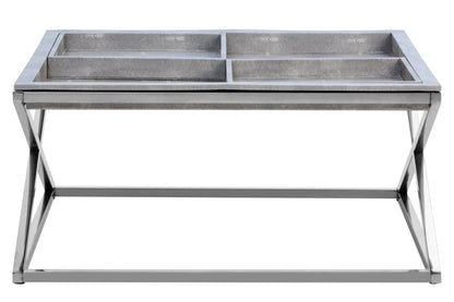 Ashbourne Grey Shagreen Effect Tray Coffee Table