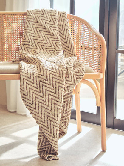 Stirling Natural Cane and Beech Wood Bench with Backrest