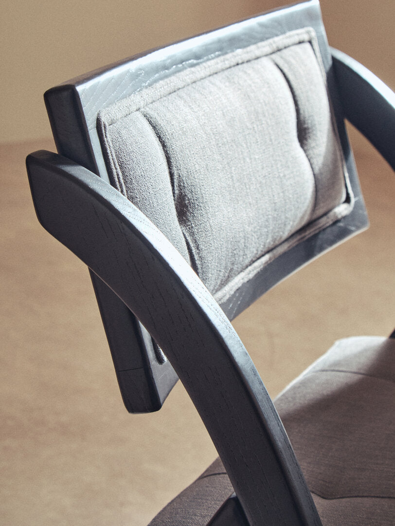 Stirling Grey and Black Elm Wood Folding Chair