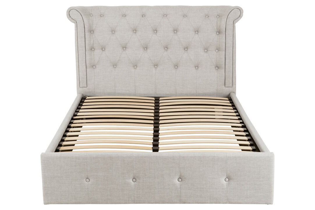 Bath Light Grey Ottoman Double Bed