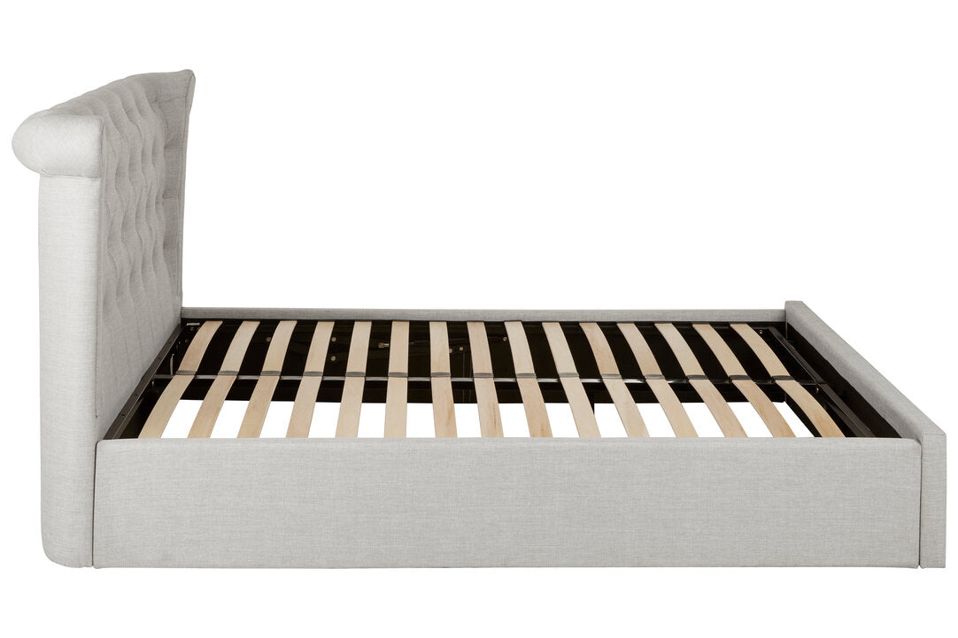 Bath Light Grey Ottoman Double Bed