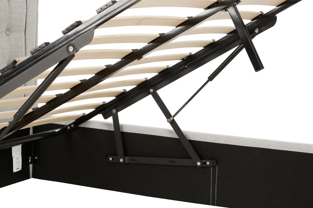 Bath Light Grey Ottoman Double Bed