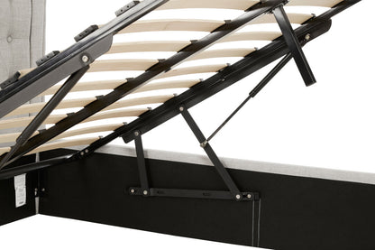 Bath Light Grey Ottoman Double Bed