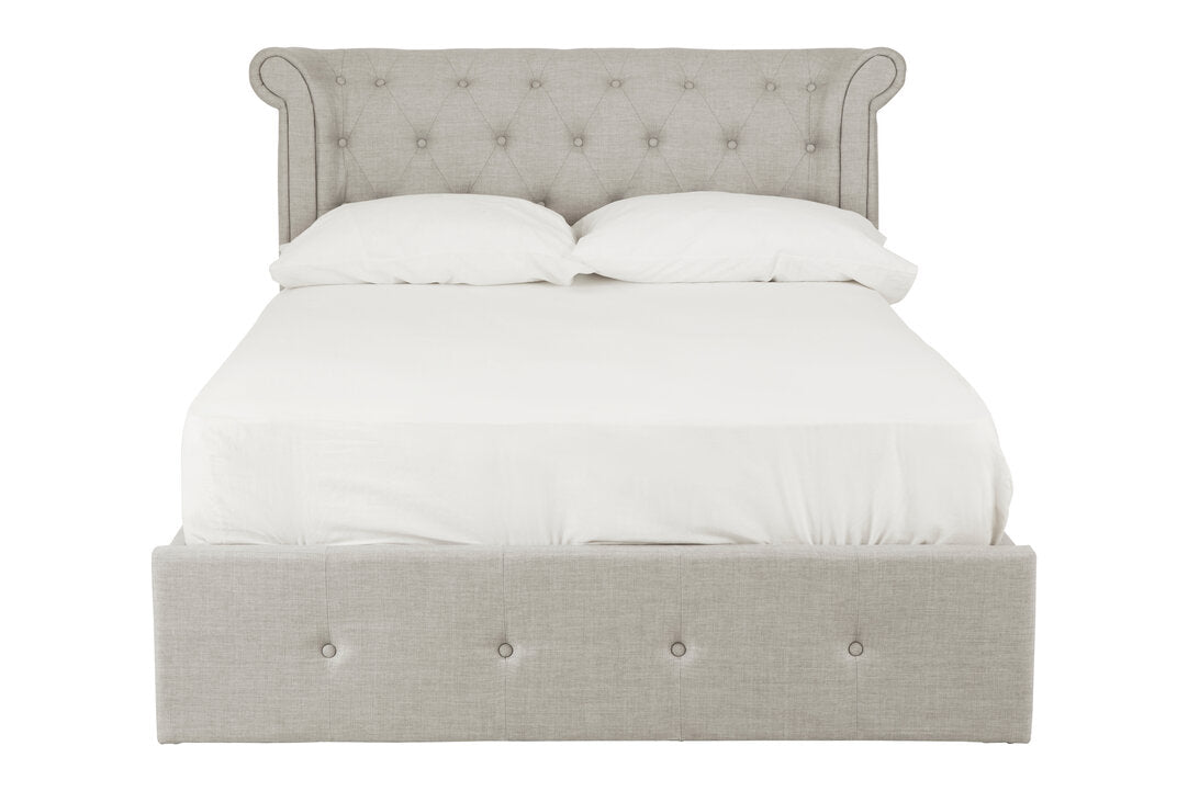 Bath Light Grey Ottoman Double Bed