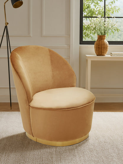 Devon Beige Velvet Gold Base Chair