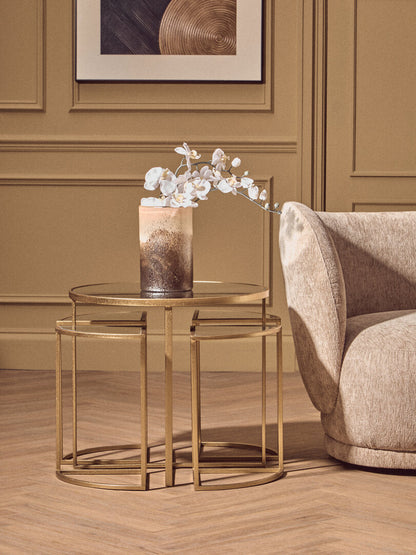 Harrogate Champagne Gold Set Of 5 Tables