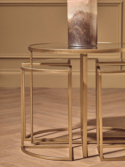 Harrogate Champagne Gold Set Of 5 Tables