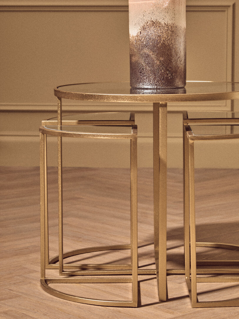 Harrogate Champagne Gold Set Of 5 Tables