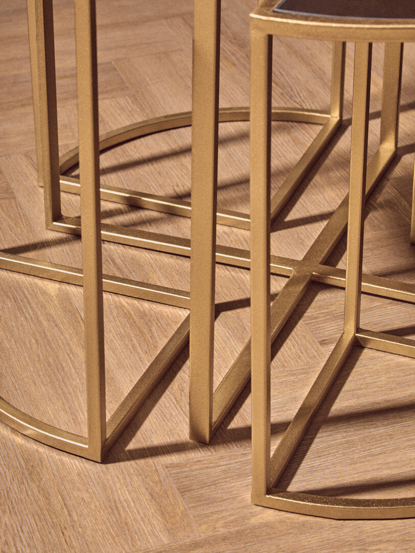 Harrogate Champagne Gold Set Of 5 Tables