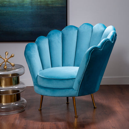 Whitby Blue Scalloped Chair