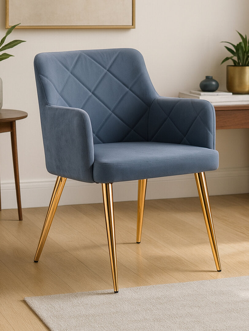 Devon Dark Grey Leaather Effect Angular Dining Chair