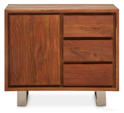 Oxford Acacia Wood 1 Door and 3 Drawers Sideboard