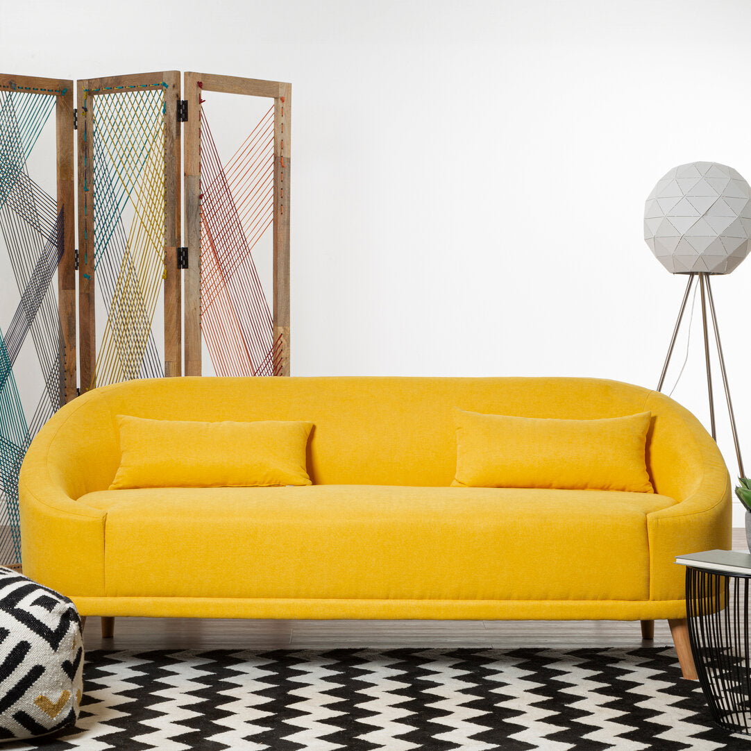 Bristol Yellow Linen Sofa