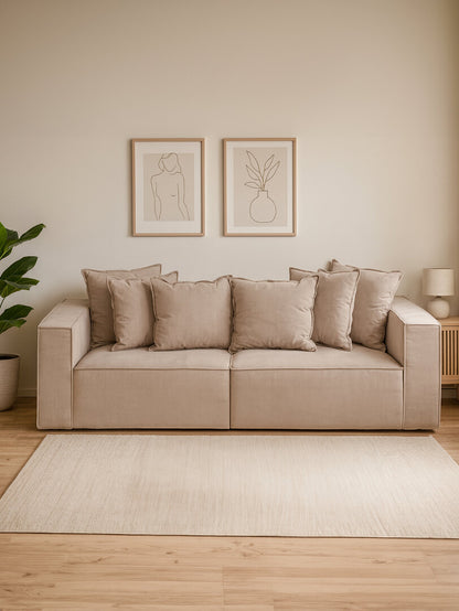 Turin 3 Seat Grey Sofa