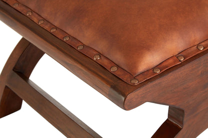 Carlton Leather Lounge Chair with Footstool 