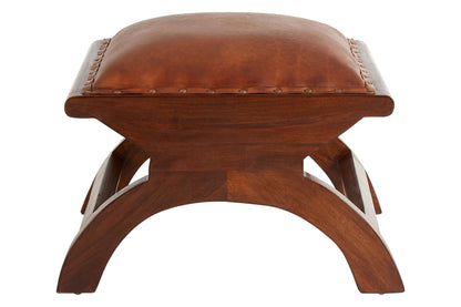 Carlton Leather Lounge Chair with Footstool 