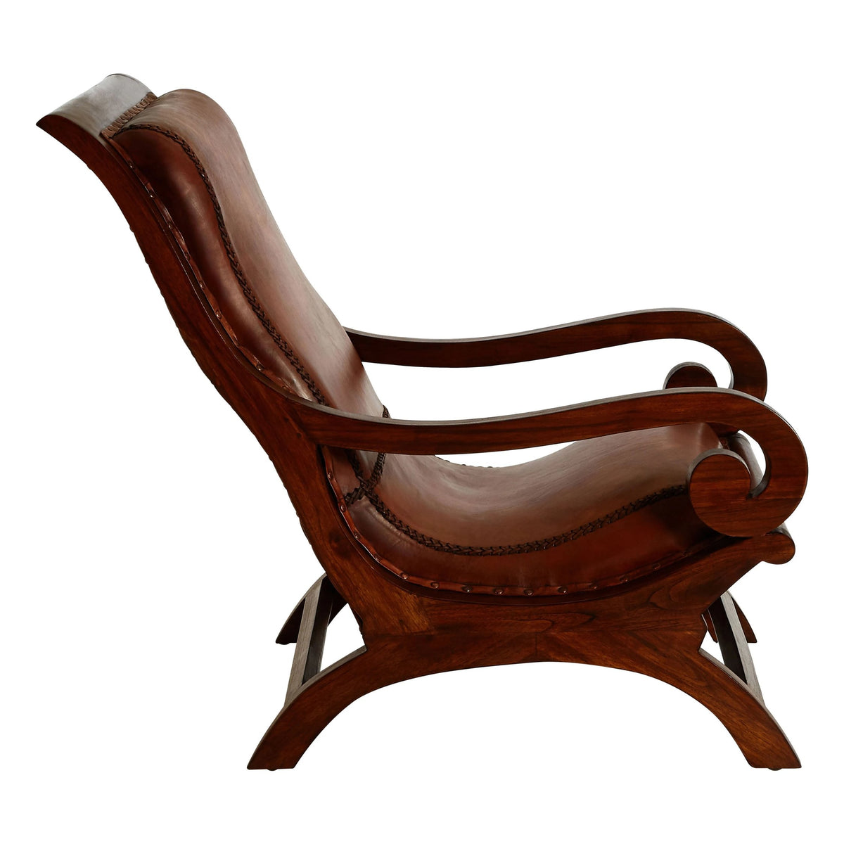 Carlton Leather Lounge Chair with Footstool 