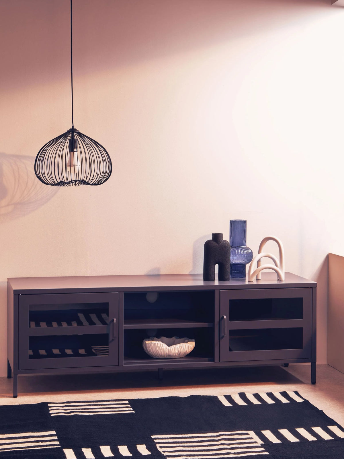 Cambridge Two Door Metal Media Unit 