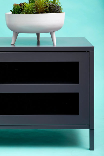 Cambridge Two Door Metal Media Unit 
