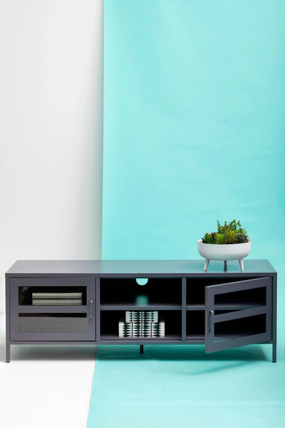 Cambridge Two Door Metal Media Unit 