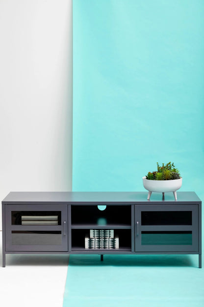 Cambridge Two Door Metal Media Unit 
