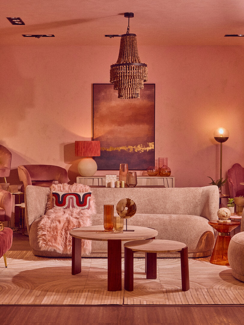 Turin White Papier Mache Table Lamp