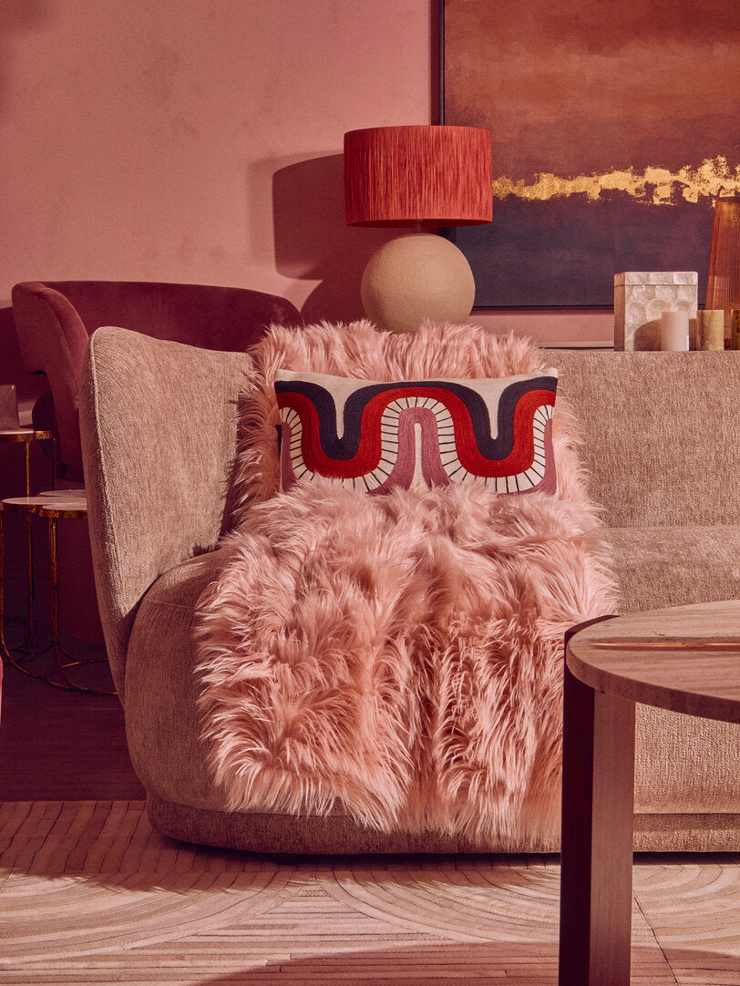 Turin White Papier Mache Table Lamp