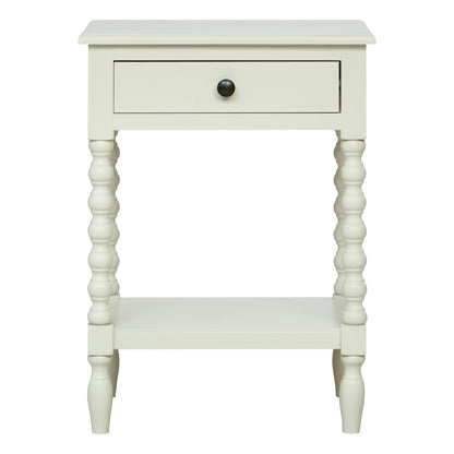 Savoy One Drawer Bobble Detail Wooden Bedside Table 
