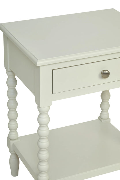 Savoy One Drawer Bobble Detail Wooden Bedside Table 