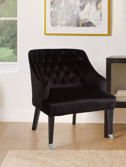 Aurora Black Velvet Chair