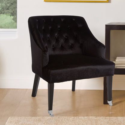 Aurora Black Velvet Chair