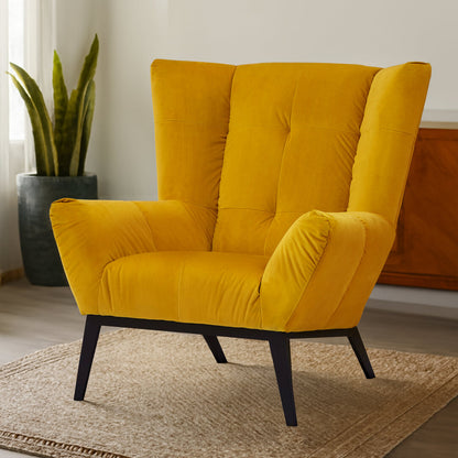 Belgravia Yellow Fabric Armchair