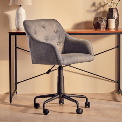 Florence Tufted Grey And Black Home Office Chair