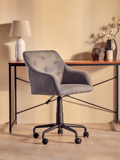 Florence Tufted Grey And Black Home Office Chair