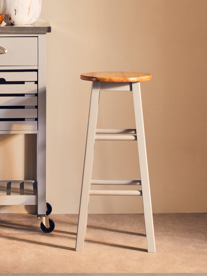 Chester Natural and Grey Wood Bar or Kitchen Stool