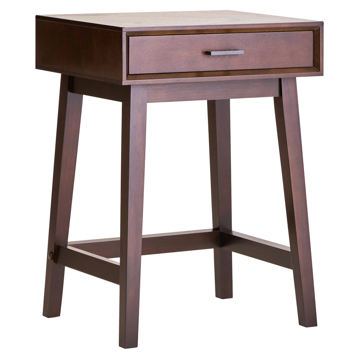 Savoy One Drawer Walnut Wood Finish Side Table