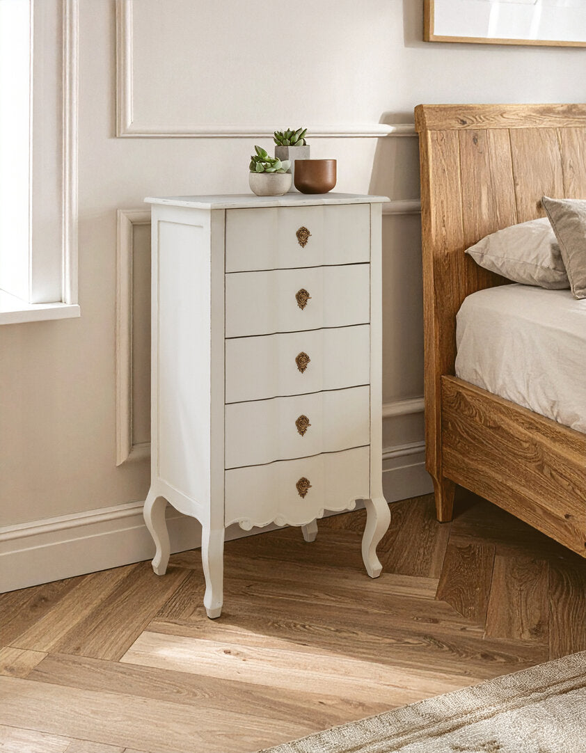 Stirling 5 Drawer White Chest