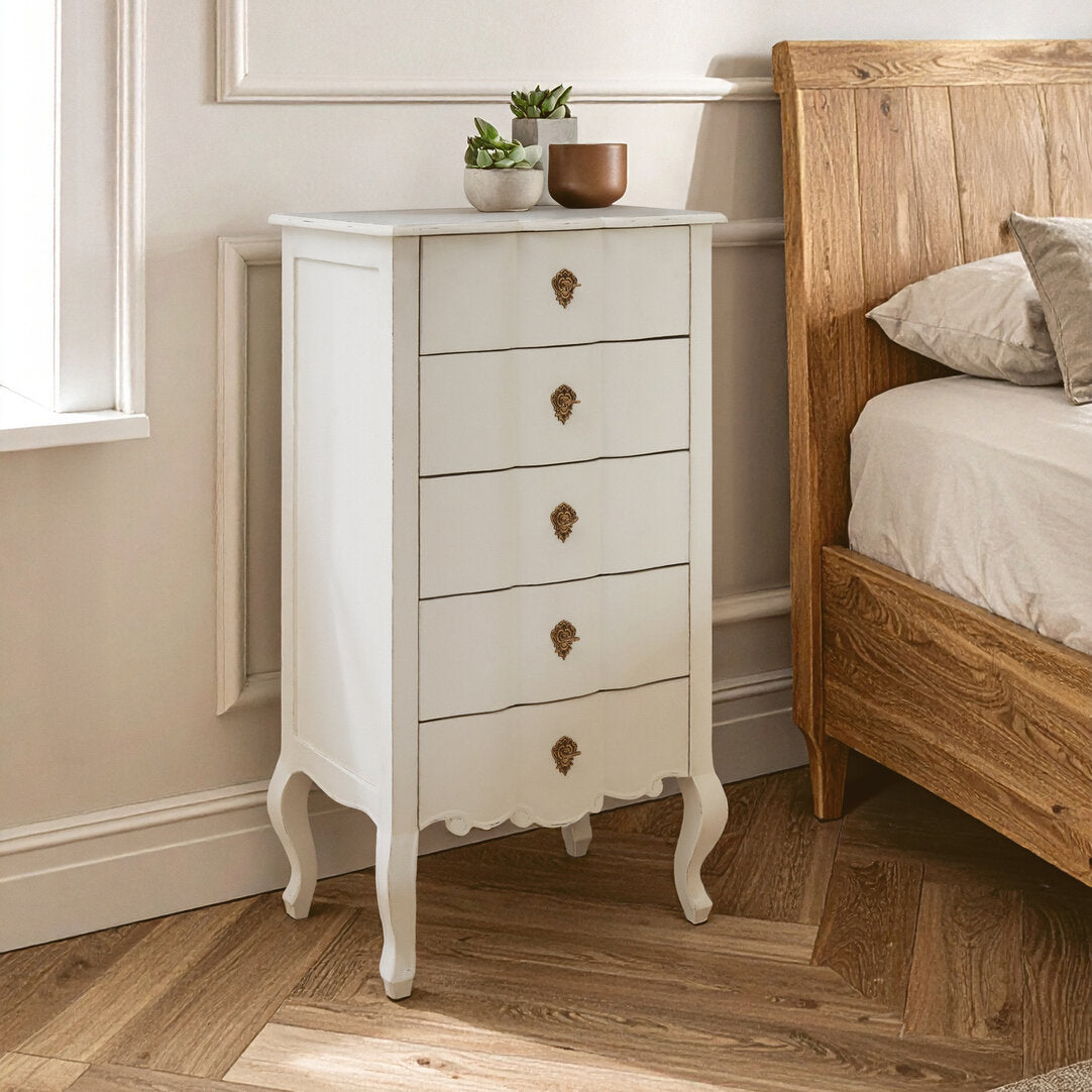 Stirling 5 Drawer White Chest