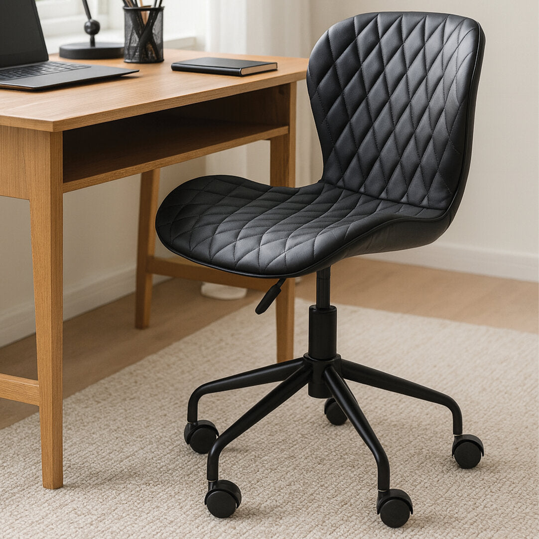 Florence Black Armless Home Office Chair