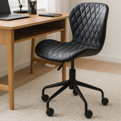 Florence Black Armless Home Office Chair
