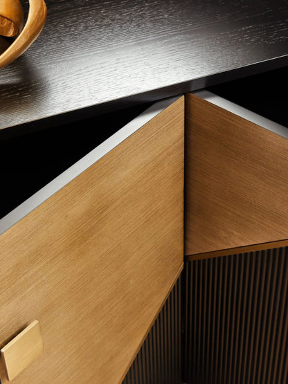 Lisbon Black and Grey Sideboard