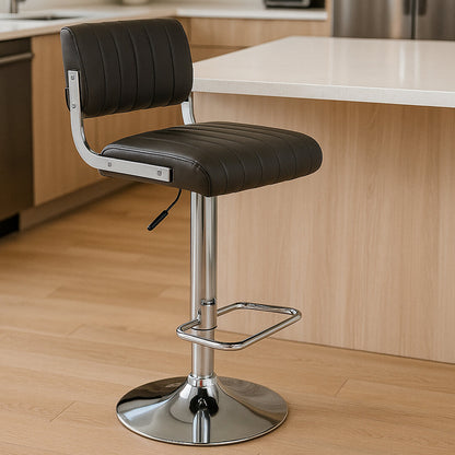 Richmond Grey Channel Design Seat Bar Stool