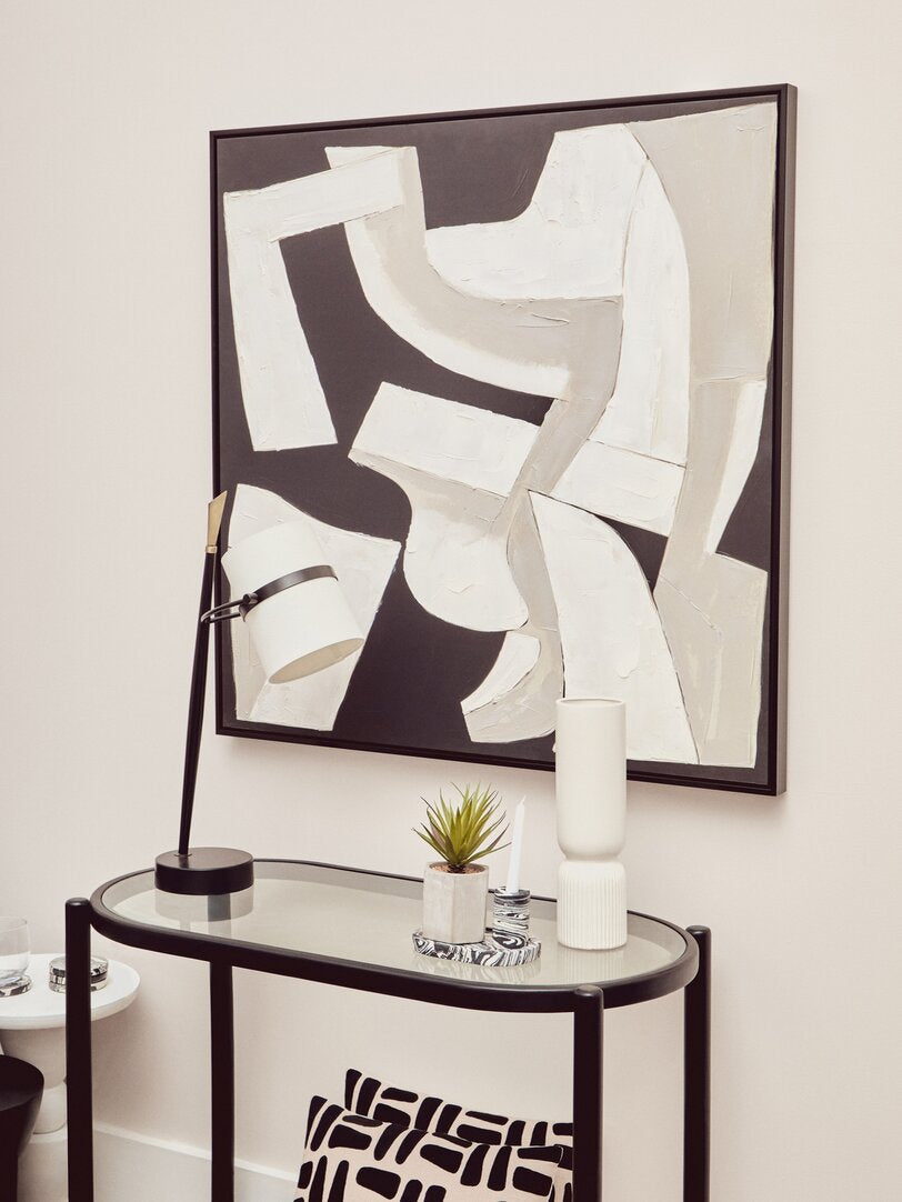 Stirling Rattan and Glass 2 Tier Console Table