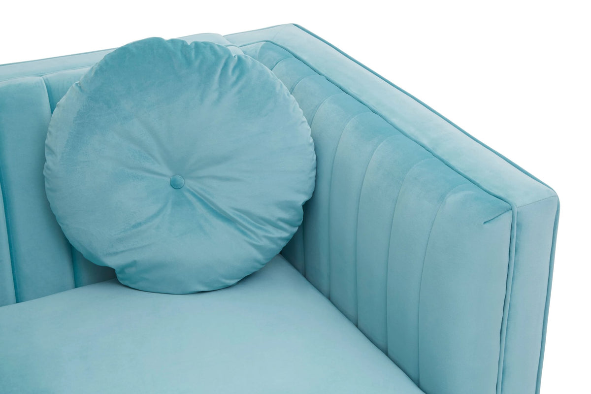 Hudson Two Seat Green Velvet Sofa