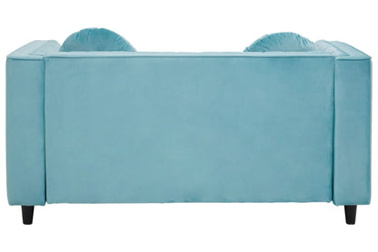 Hudson Two Seat Green Velvet Sofa